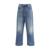Haikure Light Blue Cotton Relaxed Fit Jeans